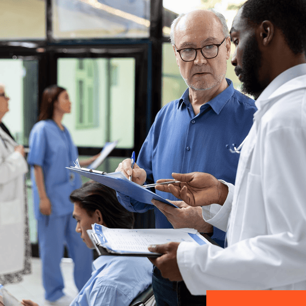 Doctor consulting with a patient during a medical appointment