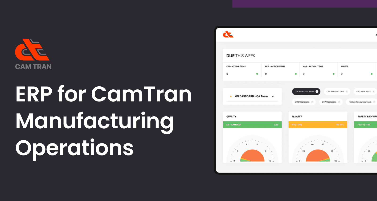 Cloud ERP for a Canadian Manufacturer